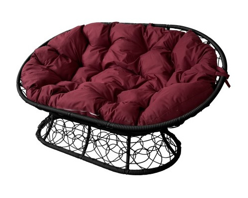 Диван ''Мамасан'' с ротангом Чёрный